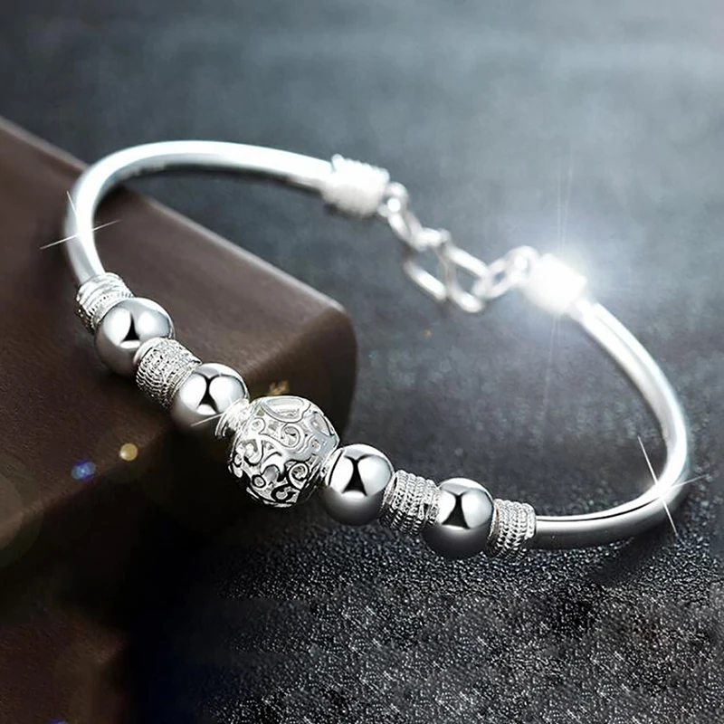 Silver Bracelets Lantern Dream Catch Beads Bracelet Bangle Adjustable Silver Cable Charms Bracelet For Jewelry