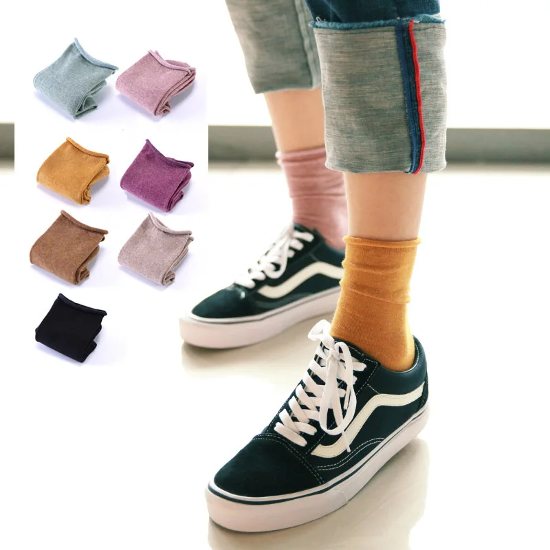 Новые весенние женские носки 5 пар носков короткие невидимые хлопковые однотонные женские модные носки до щиколотки для женщин высокого качества - Цвет: Многоцветный