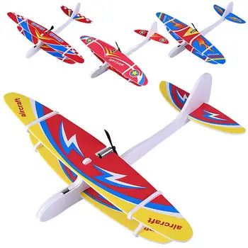

RCtown DIY Biplane Glider Foam Powered Flying Plane Rechargeable Electric Aircraft Model Science Educational Toys For Children