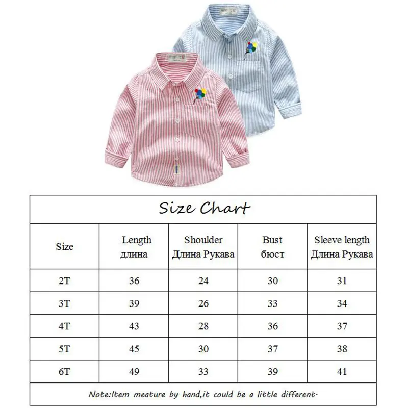 Boys Cotton Shirts Long Sleeve Stripe Turn-down Collar Children Clothes Casual Baby Boy Shirt Spring Blouse Boy Pink Blue Shirt (5)