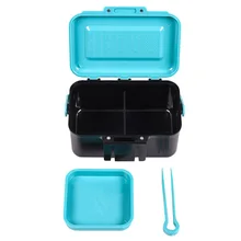 13*9*6,5 см приманка из АБС коробка для хранения рыболовные снасти коробки рыболовная коробка инструмент рыболовная приманка в форме земляного червя Приманка снасти контейнер для хранения