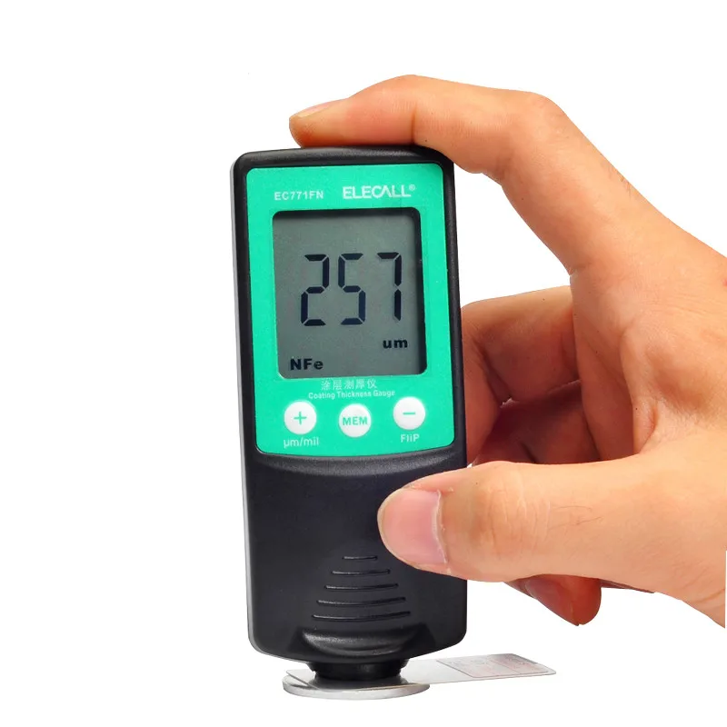 

EC771F Digital Thickness Gauge Coating Meter Width Measuring Instrument Paint Electroplated Coating Thickness Measure