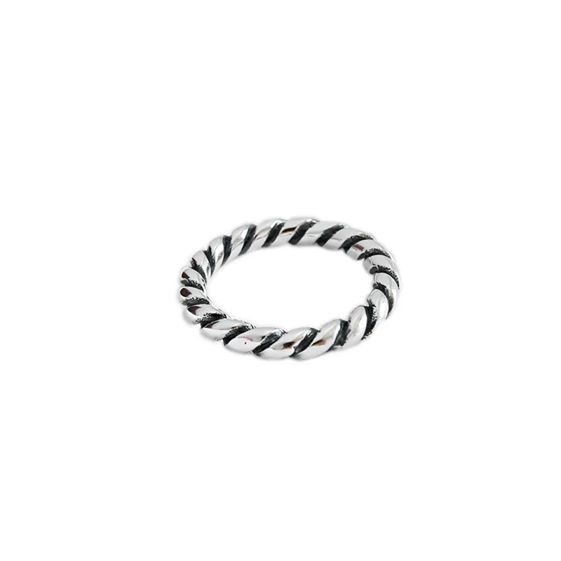 Серебро 925 пробы витой для женщин кольца интимные аксессуары anillo mujer, корейский Винтаж кольцо bijoux женский ретро ювелирные изделия anello