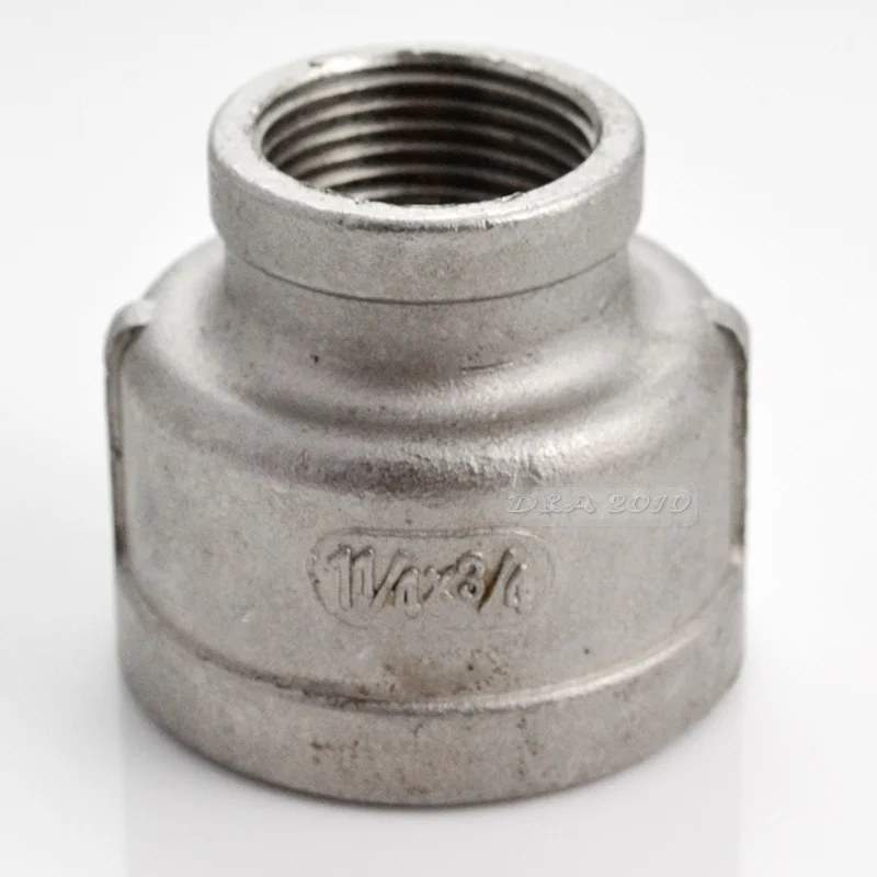 

FGHGF High Quality 1-1/4"x3/4" Female Nipple Threaded Reducer Pipe Fittings Stainless Steel SS304 New High Quality