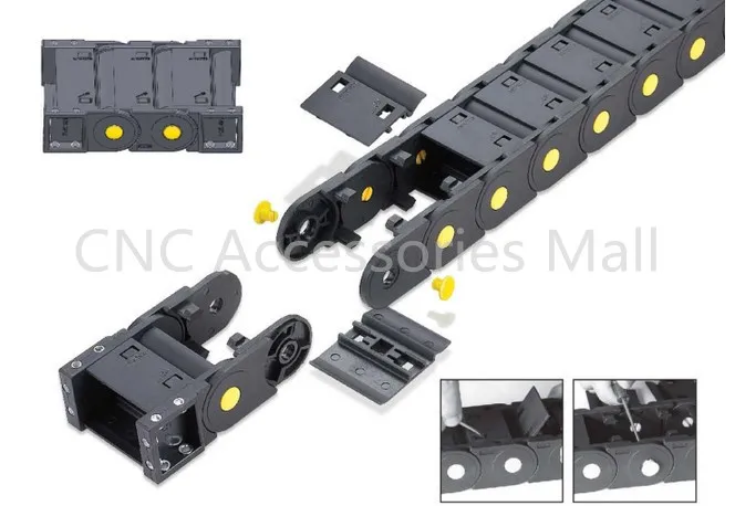 1 метр 65*150/65*175/65*200 Towline Улучшенная полностью закрытая цепь с торцевыми разъемами для станков с ЧПУ