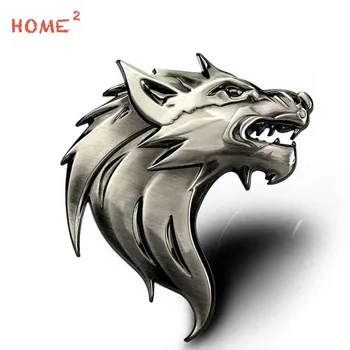 

Metal Car Sticker for ISUZU Jaguar Dacia Daihatsu Cadillac Audi BMW Mercedes Volvo Holden Modified Wolf Head Auto Emblem Badge