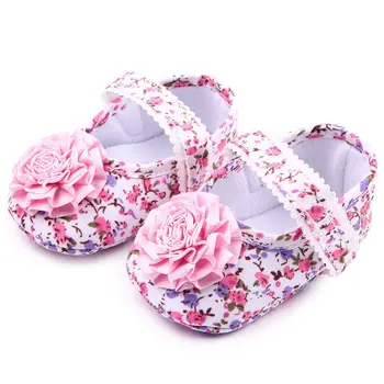 

2018 0-1Y Spring Autumn New Style Baby Girls Pink Toddler Shoes Kids Printed Princess Shoes
