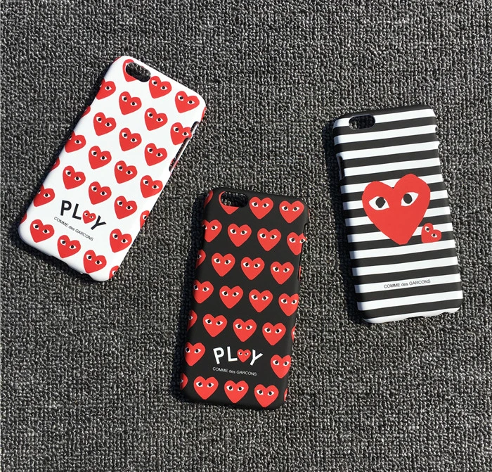 

For iphone 7 Case Japan tide brand CDG PLAY Comme des Garcons Loving eyes Cases For iPhone X 6 6s 8 plus Fashion Luminous Covers