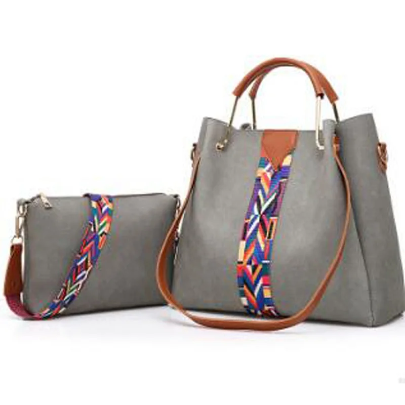 Luxury Women Handbag Versatile Vintage Solid PU Shoulder Bags With Hasp