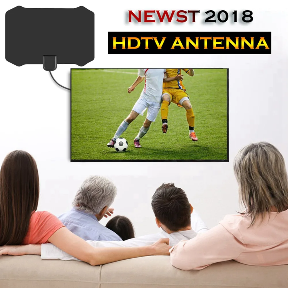 Крытый ТВ антенна 200 миль Freeview 25DB цифровой HD ТВ антенна с усилителем сигнала антенны DVB-T2 ТВ антенна с высоким коэффициентом усиления