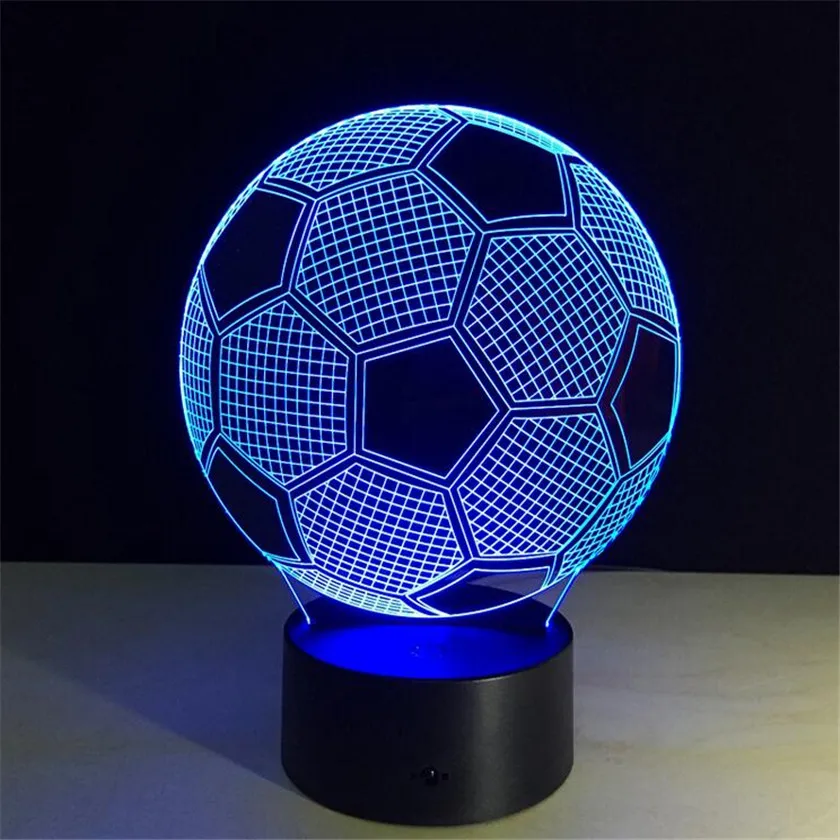 

3D Table Lamp Night Lights Led Decorative Lampara Football Luminaire Bedside Nightlight 7 Colores Novelty kids Lamp Abajur Para