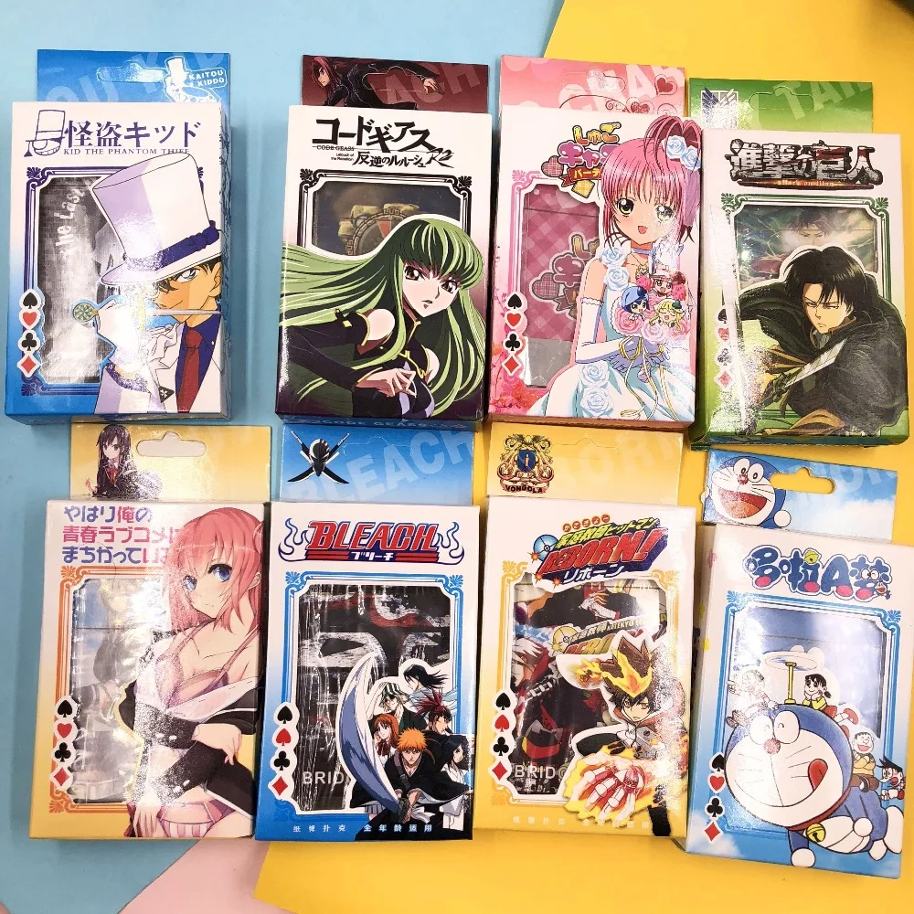 33 Détectiveattaque Sur Titanune Pièceeau De Javelcode Geassshugohiitman Reborn Dessin Animé Poker Jouer Cartes Jouet Anime Cadeau à