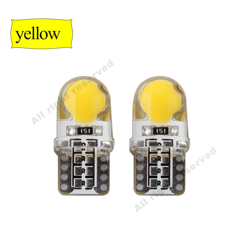 Авто T10 Желтый Янтарный 194 W5W 168 COB 8-SMD кварцевая Автомобильная светодиодный супер яркий поворотный номерной знак светильник лампа DC12V D050