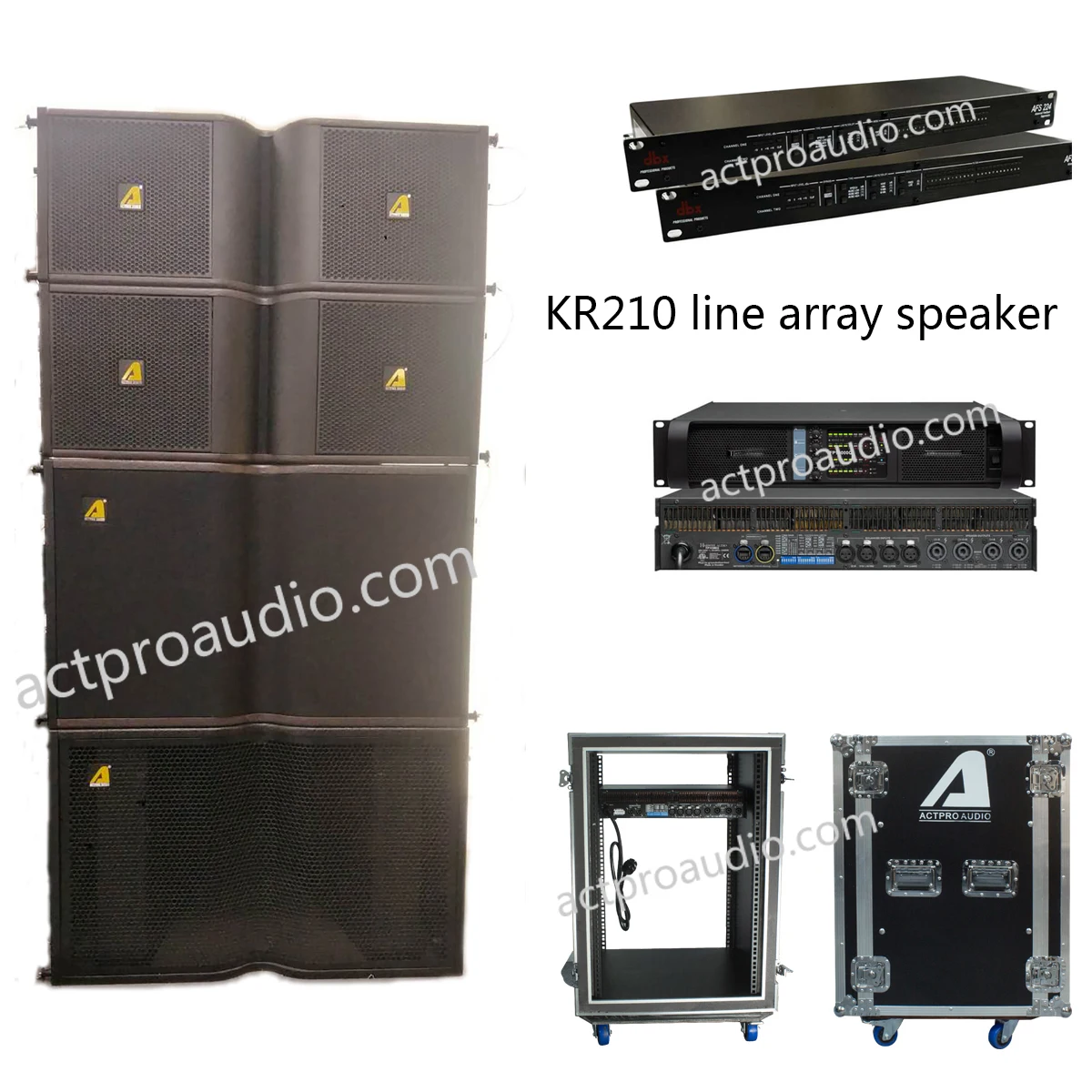 

Professional audio KR210 double 10 inch two way active line array sound system