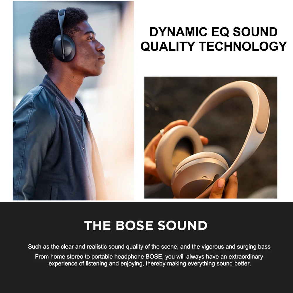 Bose 700, наушники с шумоподавлением, Bluetooth, беспроводная гарнитура на ухо, музыкальные спортивные наушники с адаптивным микрофоном, BOSE AR