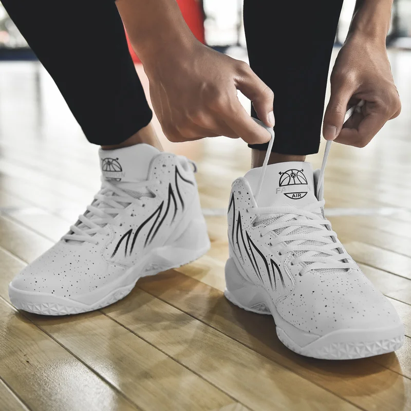 Баскетбол обувь для мальчиков большая обувь Размеры 36-48 качество Для женщин спортивная обувь Баскетбол ботинки высокие баскетбольные кроссовки Для мужчин