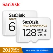 Карта памяти SanDisk, высокопрочная micro SD карта C10 V30 U3, 4 K, 32 ГБ, 64 ГБ, 128 ГБ, 256 ГБ, tf-карты для Dash Cam, домашний видео мониторинг