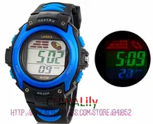 Multi-fonctionnelle de Kid 30 M Étanche Sport LED Montre-Bracelet Électronique avec Chronomètre, Night Light & Réveil Fonction 59