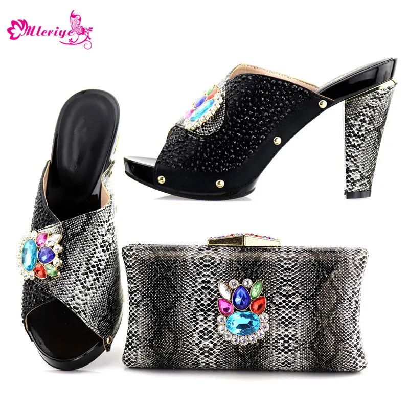 

High Heels Elegant Italian Matching Shoes and Bag Set for Party Women Shoes and Bag To Match Italian Wedding Shoes and Bag Sets