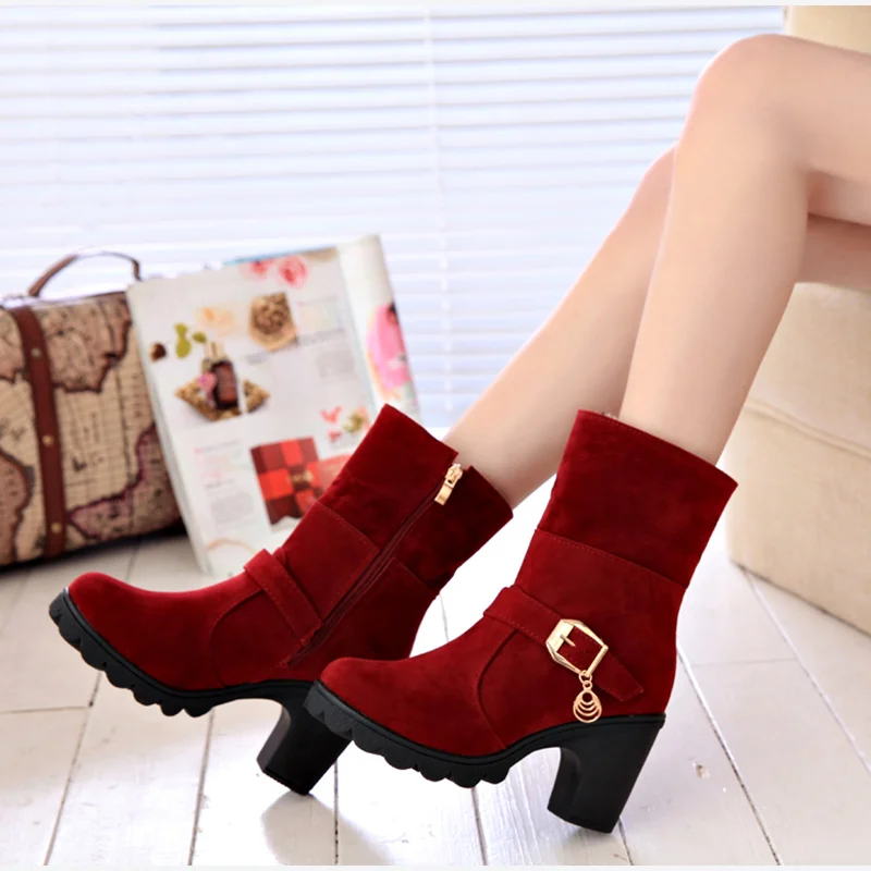 Nouveauté : Boots Fourrées YUYAN HAPPY HOUR à Talons - Du 35 au 40