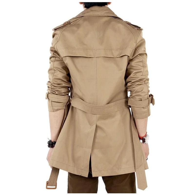  2018 Trench Coat Men Classic Double Breasted Mens Long Coat Masculino Mens Clothing Long Jackets & 