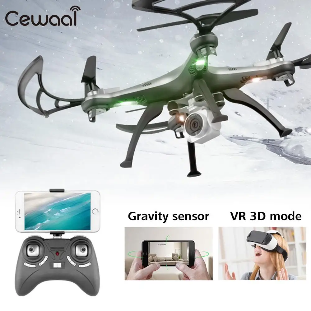 

Intelligent UAV Aircraft Drone Quadcopter FPV 6 Axis Gyro 2.0MP Camera Flying Kids Toy Wireless