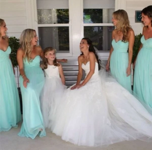 2016 Simple Floor Length Chiffon Bridesmaid Dresses Light Blue 2016 Simple Floor Length Chiffon Bridesmaid Dresses Light Blue Wedding Party Gown