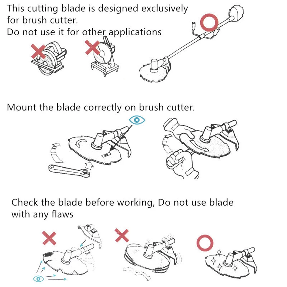 40T Grass Trimmer Blades Mowing Blade Cutting Blade for Lawn Mower Weed Lawnmower Parts Garden Tool Cutter Sharp