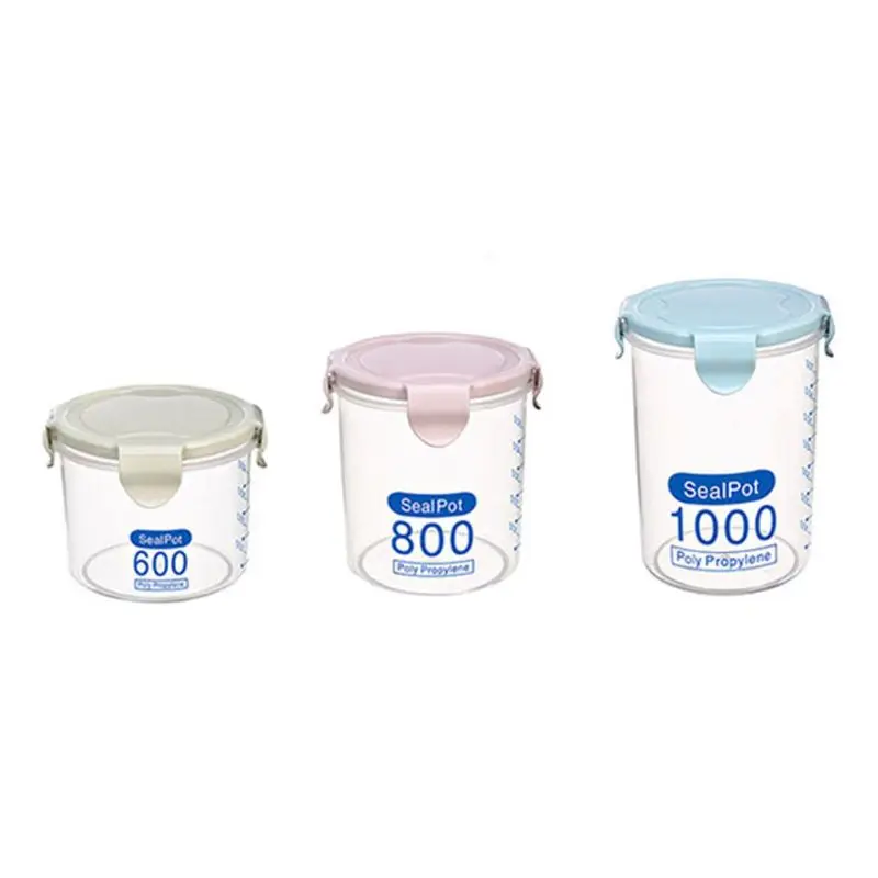 

Kitchen Storage Box Sealing Food Storage Container With Lid Preservation Jar Plastic Cup Case Fresh Organizer