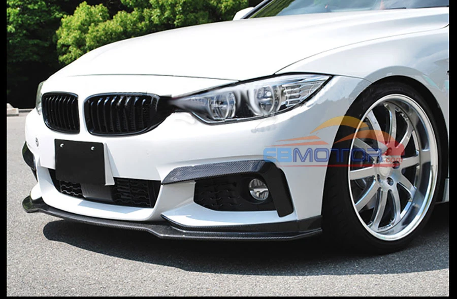 ebmotor-com Real Carbon Fiber Front Lip Spoiler For BMW F32 F33 F36 M-Sport M-tech Bumper 2014UP  2_7354