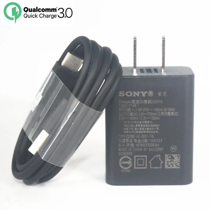 sony UCH12 QC3.0 США зарядное устройство с типом C UCB20 кабель для sony Xperia XZ XZP XZS XC XP Z4 Z5P