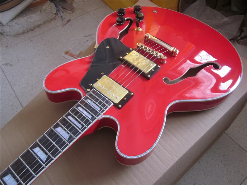 

Electric guitar/new hollow jazz guitar+red color+GUITAR IN CHINA