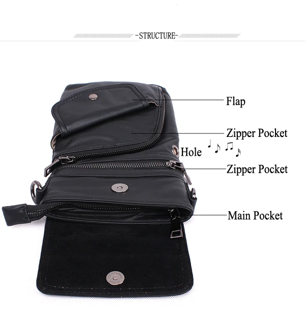 Bullcaptain® Men Genuine Leather Multifunction Crossbody Bag Shoulder Bag Chest Pack Waist Bag