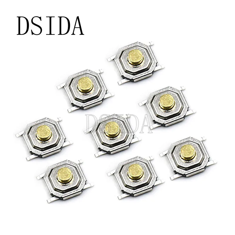 100 шт. 4x4x1 5 мм SMD тактильный тактовый Кнопочный микропереключатель 4*4*1 Кнопка с