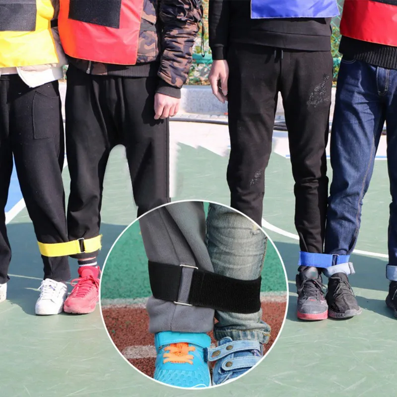 

Chilrend Outdoor Two People Three Feet legged Straps Legged Elastic Tie Rope Team Sports Outdoor Parent-Child Safe Foot Band