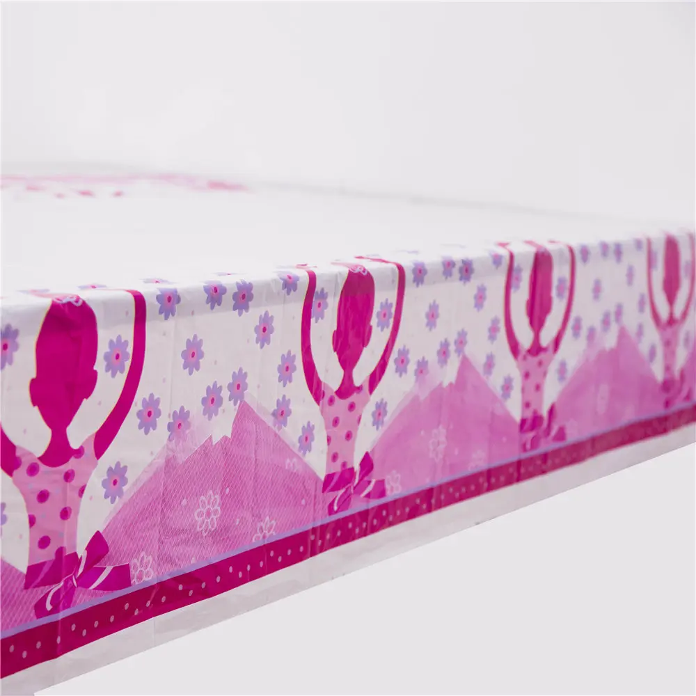 

Ballet dancer theme table setting decoration party tableware kids birthday party theme party plastic tablecloth