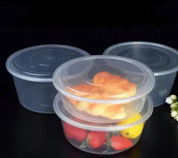

2000ml/2500ml/3000ml/3500ml Disposable Lunch Box Food Containers Bento Plastic Bowl Lid Microwaveable Take Out Container SN1922