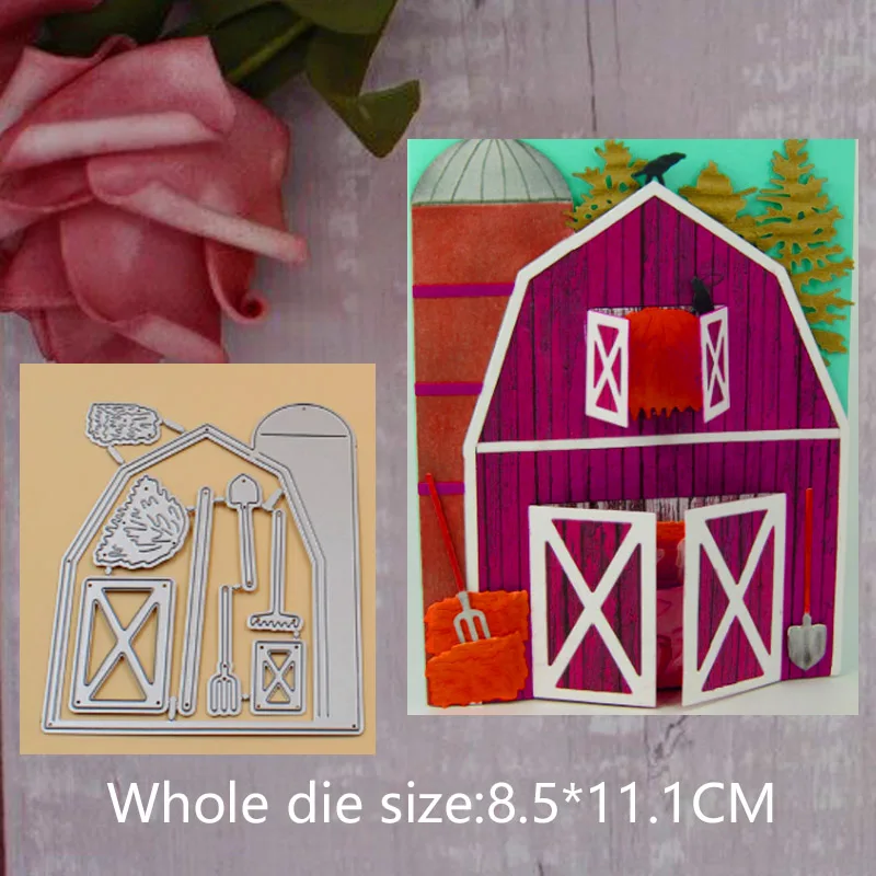 

8.5*11.1cm Farm house new Metal Steel Cutting Dies for decor DIY Embossing Scrapbook Paper Craft Cards stencil stamps Dies