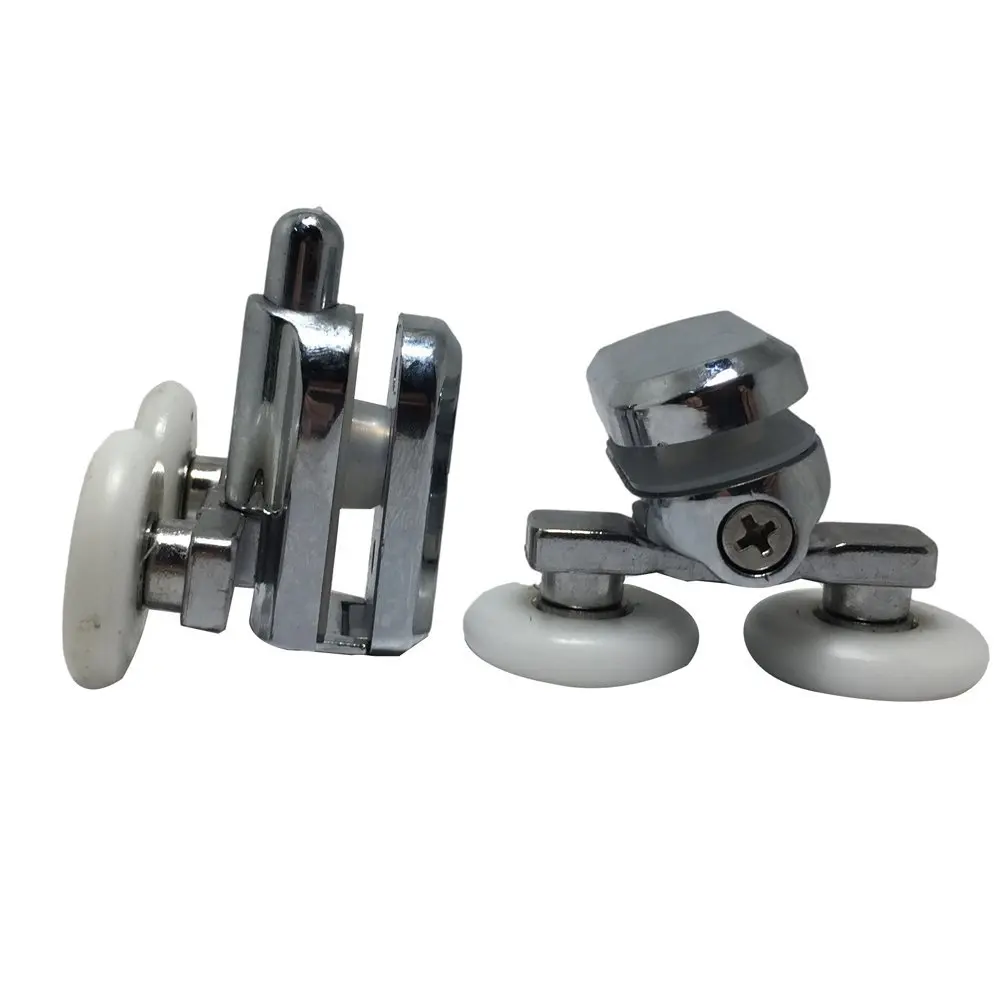 Replacement Shower Door Fixing Wheels in Chrome 4x Top & 4x Bottom 25MM
