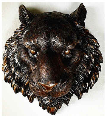 

Copper Brass CHINESE crafts decoration Asian sales Pure New arrival Animal head wall shoutou tiger muons wall decoration hanging