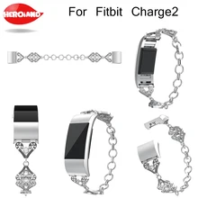 Модный металлический браслет из нержавеющей стали со стразами и ремешком для часов Smart Charge 2 Smart Band