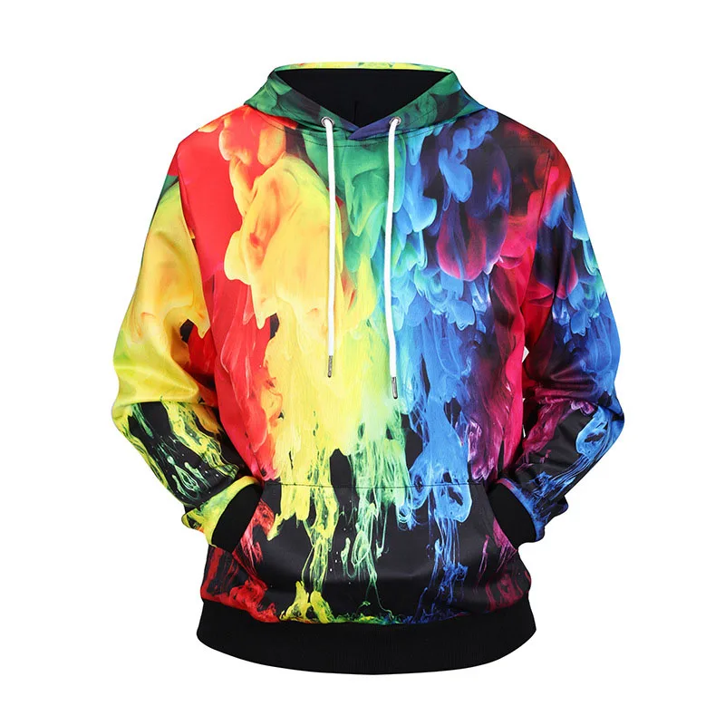 Hoodies Men Oil painting Graffiti Colorful Stopper Sweatshirt Print
