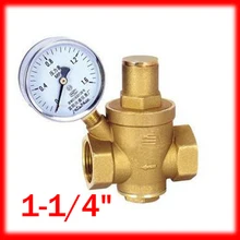 1."(1-1/4) Латунь DN32 регулятор давления воды с манометром, поддержания давления клапан, воды prv редукционный клапан