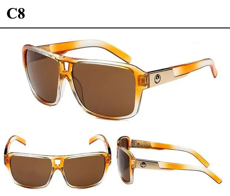 С коробкой Роскошные брендовые солнцезащитные очки унисекс Мужские и женские винтажные Модные солнцезащитные очки UV400 для вождения очки Oculos De Sol Feminino - Цвет линз: 08