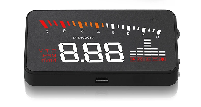 X5 автомобильный HUD Дисплей на голову OBD 2 gps цифровой автомобильный измеритель скорости сигнализации скорость проектор Предупреждение Авто HUD OBD2 дисплей