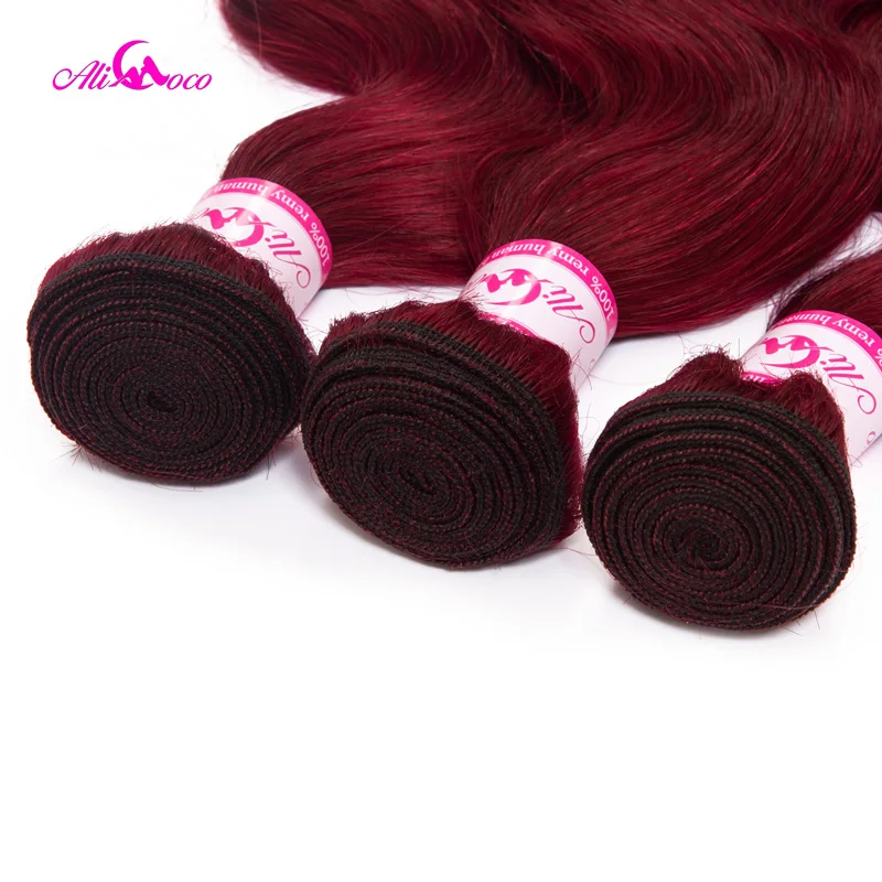 Brazilian Body Wave Bold Red #99 Burgundy Human Hair Weave 1/3/4 Bundles Remy Hair Ali Coco Thick Hair Extension Brazilian Body Wave Bold Red #99 Burgundy Human Hair Weave 1/3/4 Bundles Remy Hair Ali Coco Thick Hair Extension