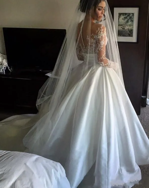 2017 New Split Lace Steven Khalil Wedding Dresses With Detachable