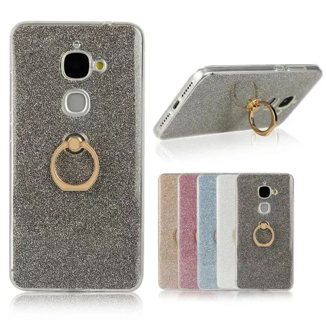 Mobile Phone Cases For Letv LeEco Le2 Le 2 X620 TPU Case Soft Silicone Back Skin Cover Bling Glitter Metal Ring Stand |