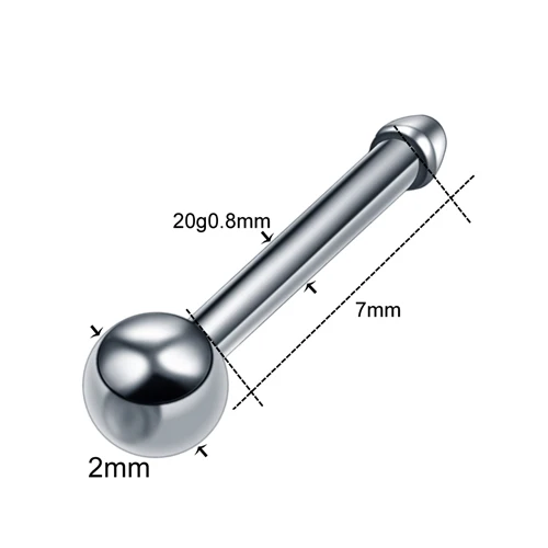 1 шт. титановый Грач пирсинг носа Шпильки для губ пирсинг языка уха промышленный пленный шарик кольцо киска пирсинг для соска кольцо BCR& CBR - Окраска металла: T0711