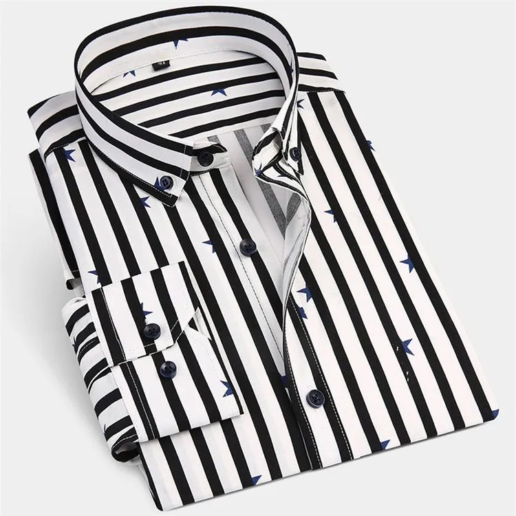 ERIDANUS модная новинка мужские полосатые рубашки с длинным рукавом классические удобные мягкие хлопковые повседневные рубашки на пуговицах M486